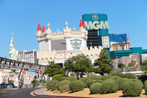 Las Vegas, Nevada, USA - October 21, 2013:  City landscape in Las Vegas, Nevada. 40 million tourists visited Las Vegas in 2012