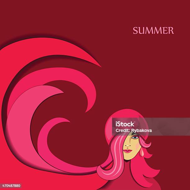 Summer Girl Stock Illustration - Download Image Now - 2015, Adult, Art