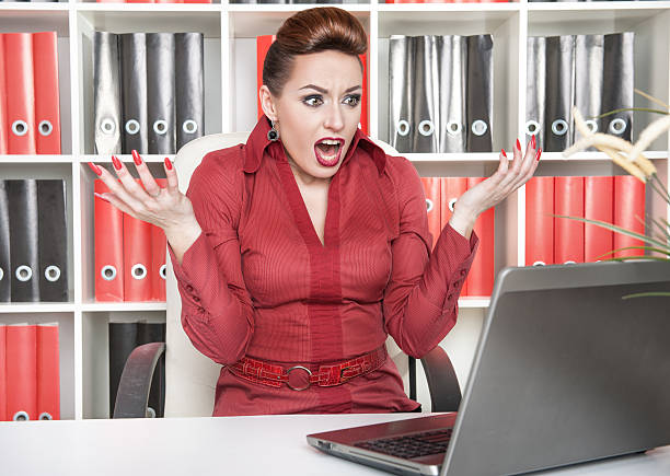 istock Angry screaming business woman 470491787