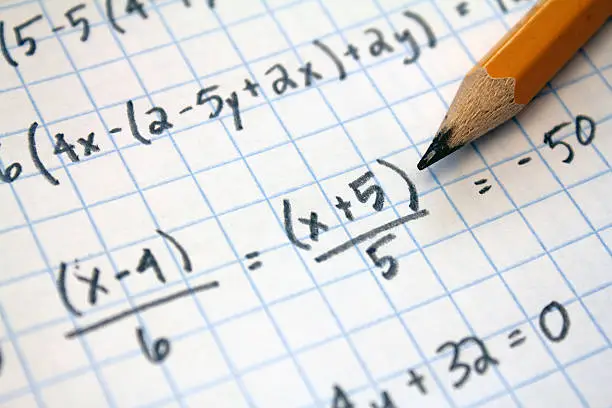 math problems on graph paper with pencil