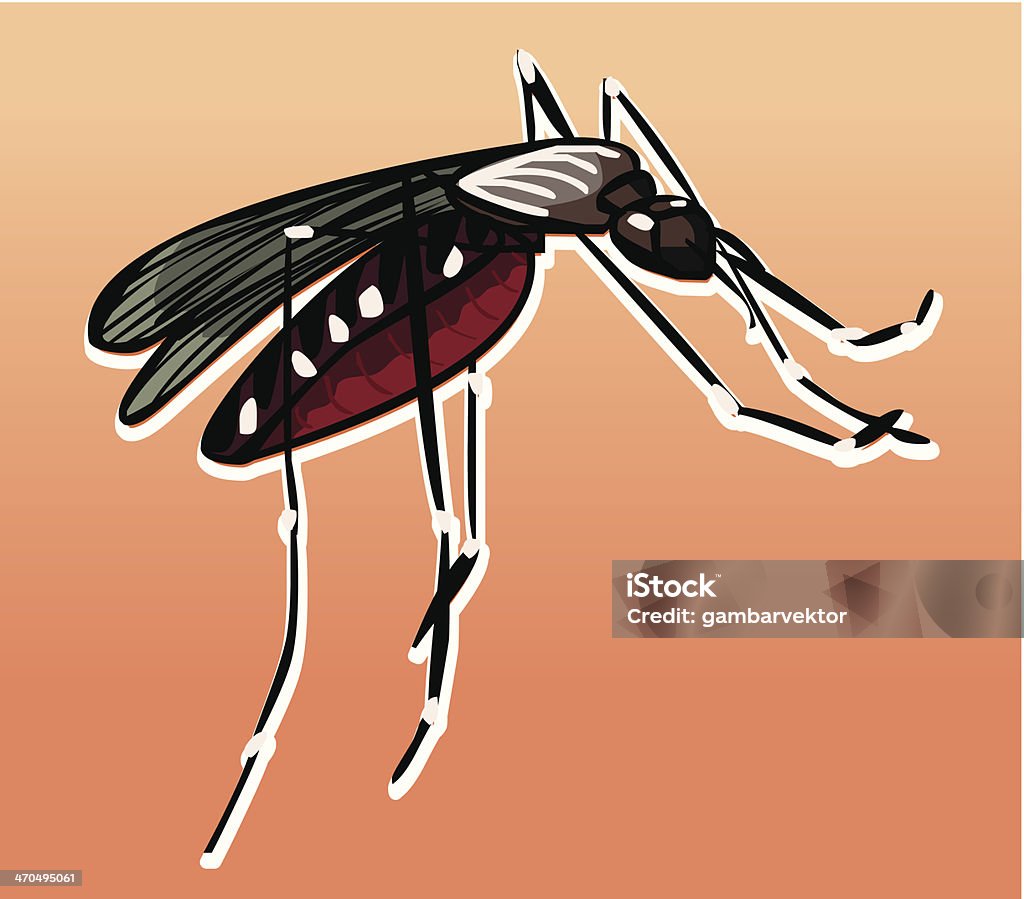 Лихорадка денге комар - Векторная графика Векторная графика роялти-фри