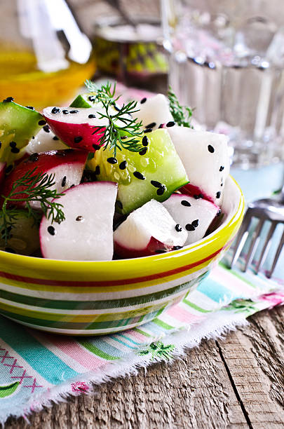istock Salad of radish and cucumber 470496210