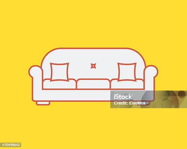 Linear Sofa Stock Illustration - Download Image Now - 2015, Apartment, Art