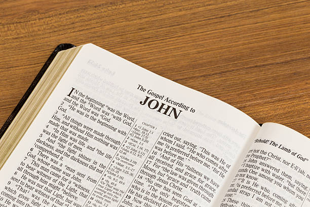 istock Open Book of The Gospel according to John 470500992