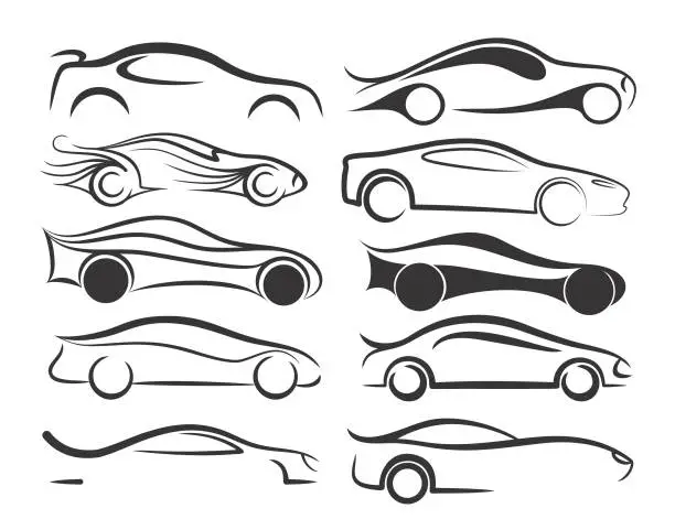 Vector illustration of Car logos.