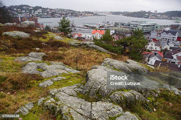 Panoramic View From Viewing Point On Sandefjords Main Harbour Stock Photo - Download Image Now