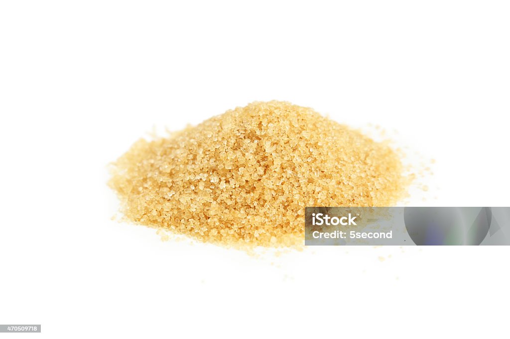 Brown sugar isolated on white 2015 Stock Photo