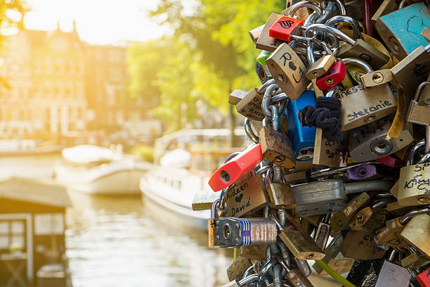 Love lock stock photo