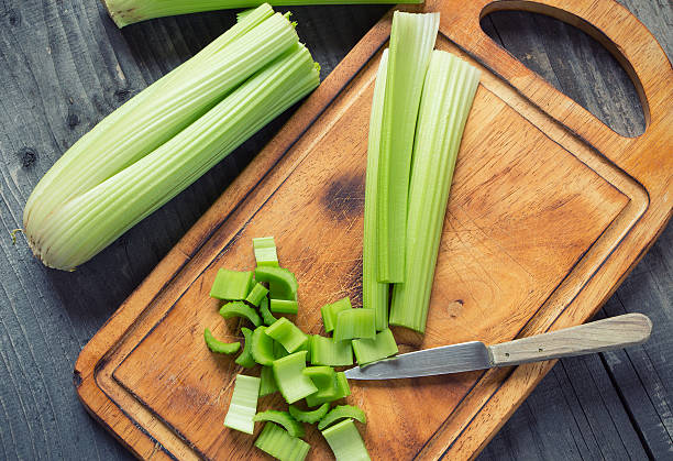 Fresh green celery stock photo