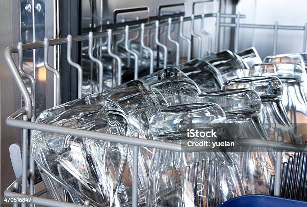 Dishwasher Detail Stock Photo - Download Image Now - Appliance, Blue, Chores