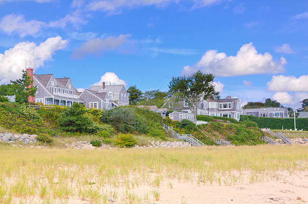 istock Luxury New England Waterfront Houses, Chatham, Cape Cod, Massachusetts, USA. 470519808