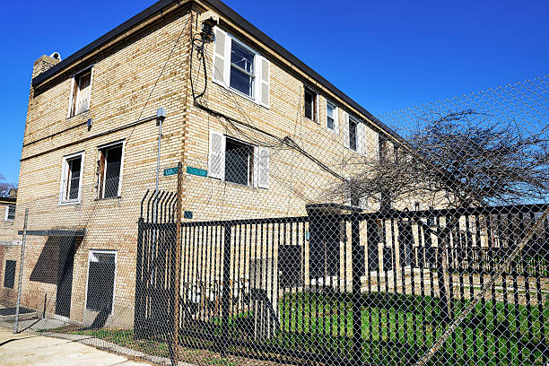 Fenced off and Boarded up Cabrini Rowhouses, Chicago