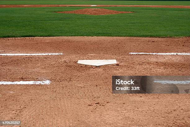 Baseball Field At Home Plate Stockfoto und mehr Bilder von Baseball - Baseball, Baseball-Mal, Fotografie