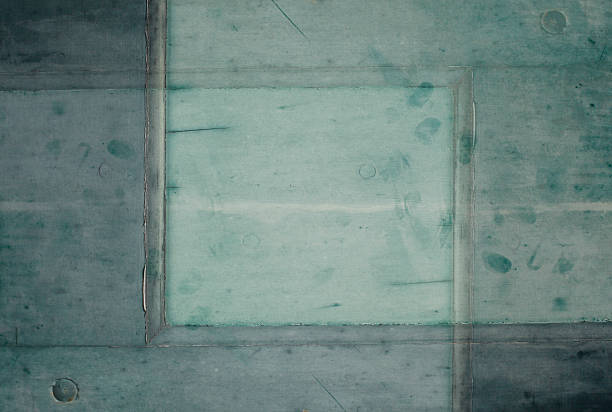 istock Natural wood textured green paint weathered wall frame 470520506