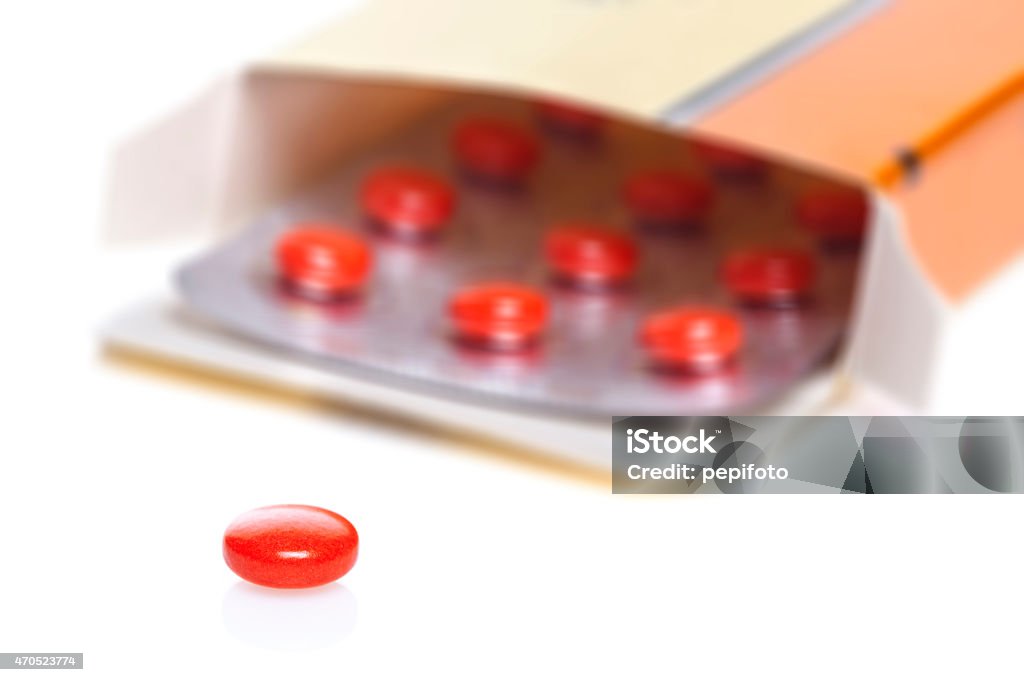 Rote Tabletten - Lizenzfrei 2015 Stock-Foto