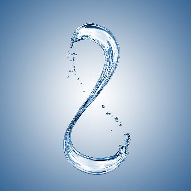 istock water splash in shape of number 8 on blue 470524996