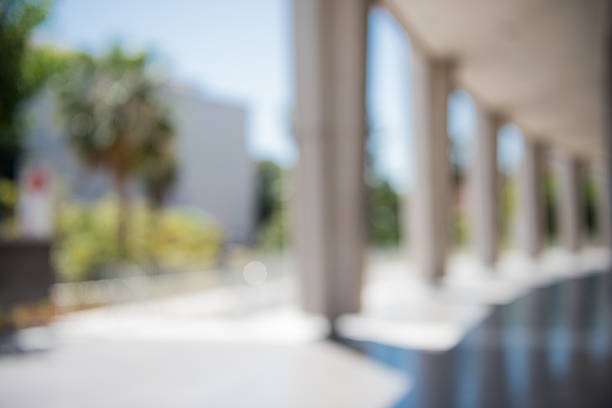 Out of Focus Modern Building Exterior Background stock photo
