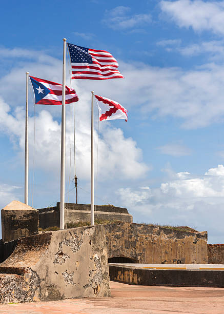 istock Three flags on top of Castillo San Felipe del Morro. 470531268