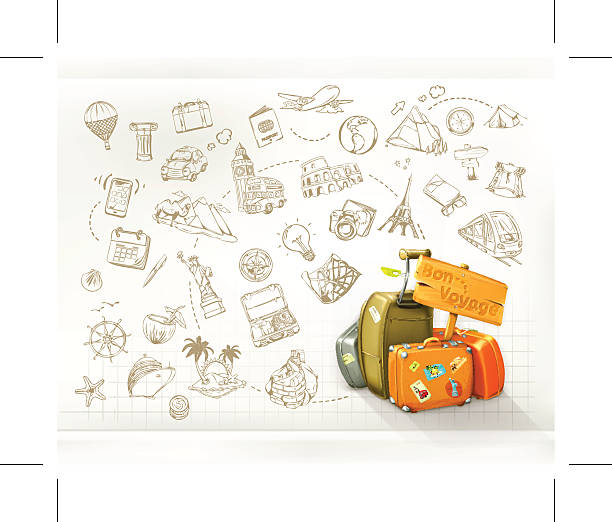 Travel infographics, vector Travel infographics, eps10 vector illustration contains transparency and blending effects famous american landmark drawing stock illustrations