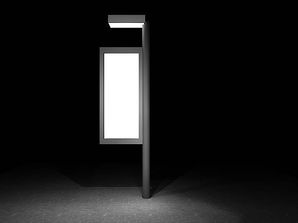 istock illustration of a street advertising panel at night 470537353