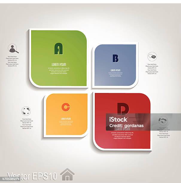 Number Graphics Box Modern Numbered Boxes Template Stock Illustration - Download Image Now ...