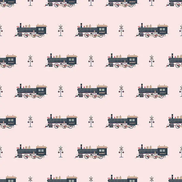Vector illustration of locomotive pattern