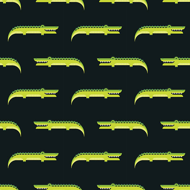 crocodile pattern vector art illustration