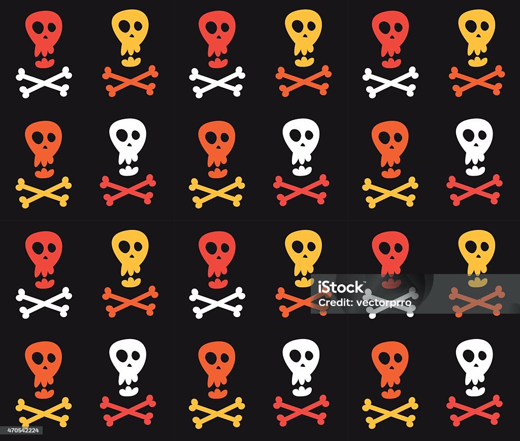 Crossbones Pattern Skull And Crossbones Pattern Stock Illustration - Download Image Now ...