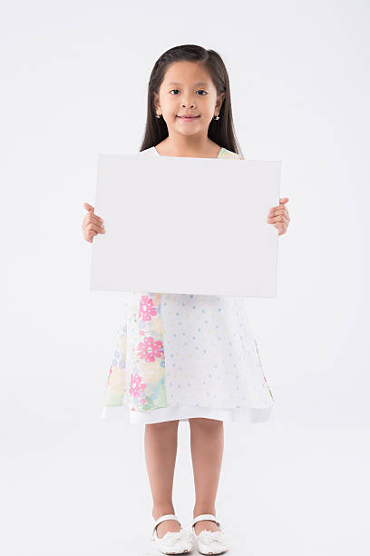 istock Girl with blank placard 470542888