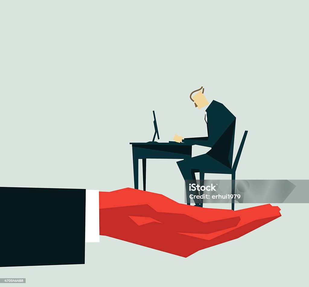 Bureaucracy-Illustration Illustration and Painting Sitting stock vector