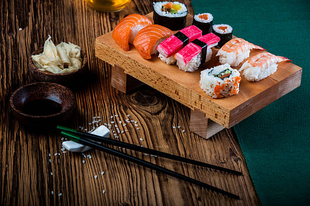 istock Colorful tasty sushi 470546811