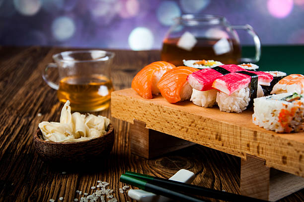 istock Japanese tasty sushi set 470548361