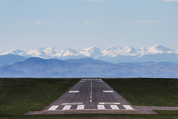 istock Runway with mountains in the background 470548580