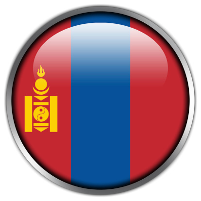Mongolia Flag glossy button