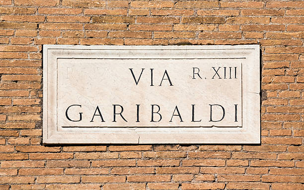istock Street name sign in Rome, Italy 470555843