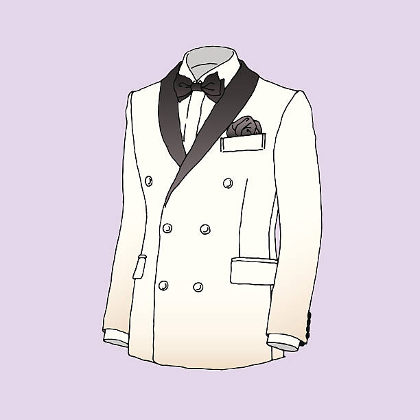 tuxedo Vector illustration of white and black tuxedo. EPS10, AI CS, high res jpeg included. prom fashion stock illustrations