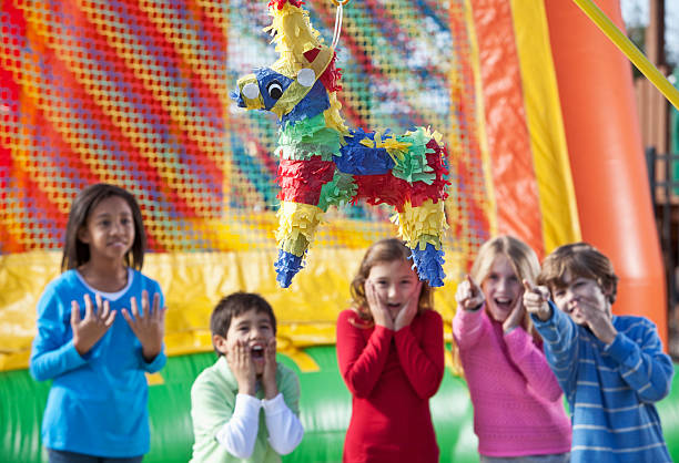 istock Pinata at children's birthday party 470556317
