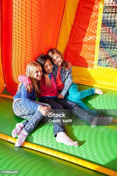 Children In Bounce House Stock Photo - Download Image Now - Bouncy Castle, Child, 10-11 Years