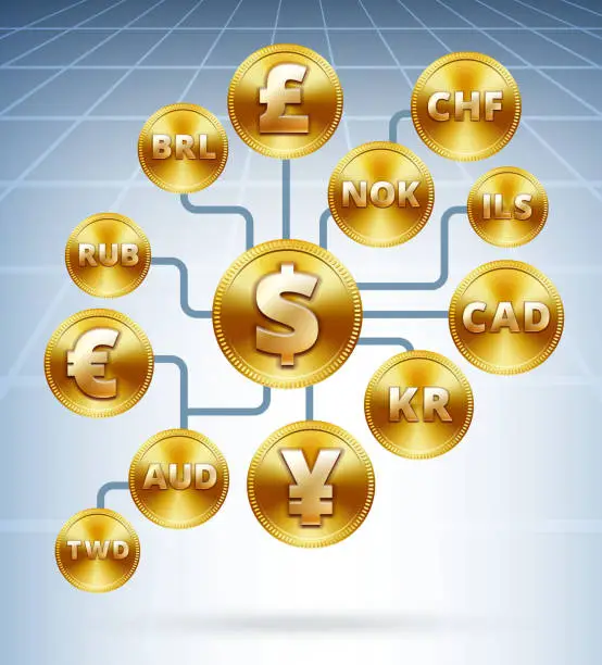 Vector illustration of International Gold Coin Network