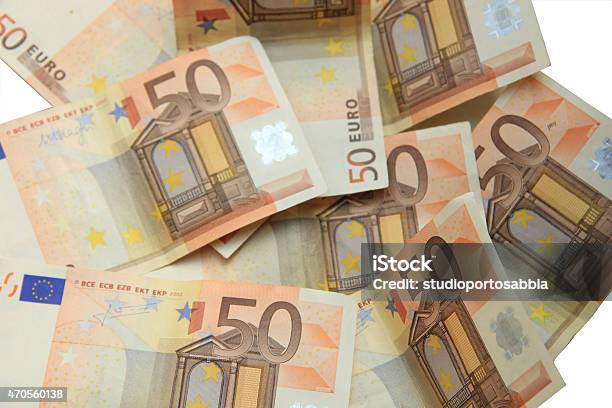 50 Euro Banknotes Stock Photo - Download Image Now - 2015, Banking, Brown