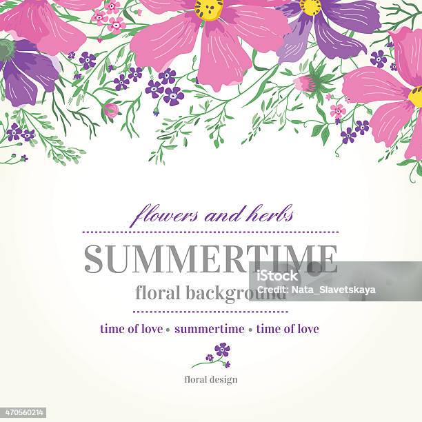 Background With Flowers Stock Illustration - Download Image Now - 2015, Abstract, Beauty In Nature