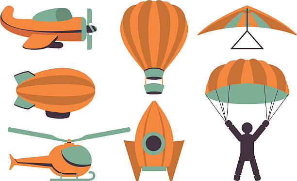 illustrations, cliparts, dessins animés et icônes de ensemble d'icônes de l'aviation - air vehicle airplane commercial airplane private airplane