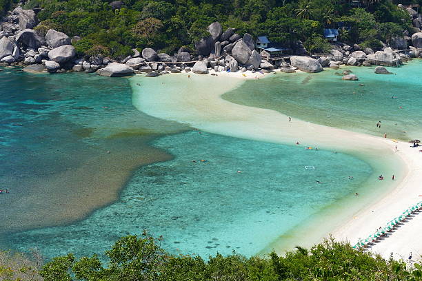 istock Aerial View of Crystal Clear Water Beach 470565986