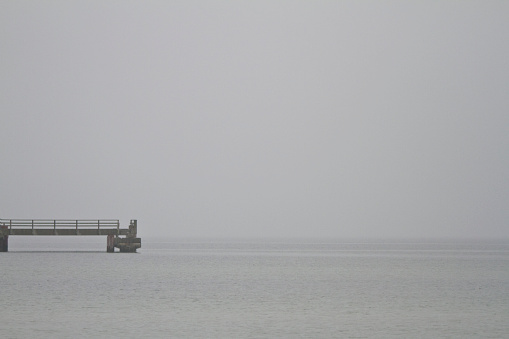 part of a sea bridge in the baltic sea