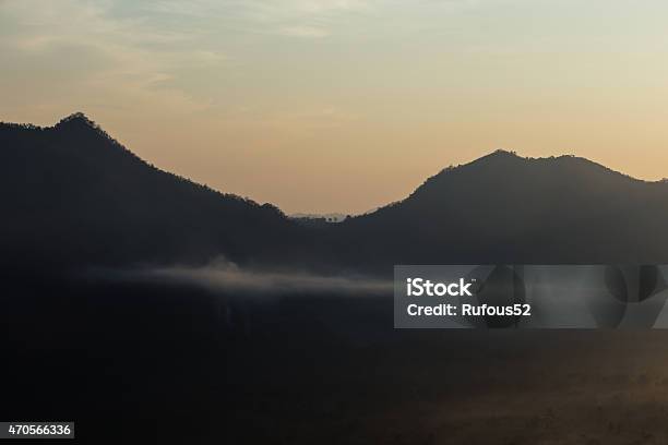 Fog And Cloud Mountain Valley Sunrise Landscape Stock Photo - Download Image Now - 2015, Autumn, Backgrounds