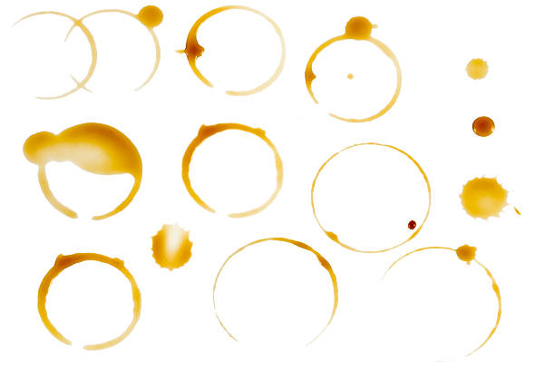 istock Rings of coffee cups on white 470571679