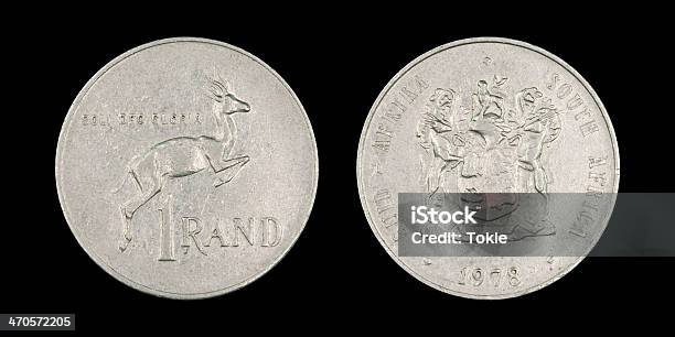 Einerrandmünze Südafrika 1978 Stockfoto und mehr Bilder von Finanzen - Finanzen, Freisteller – Neutraler Hintergrund, Kreis