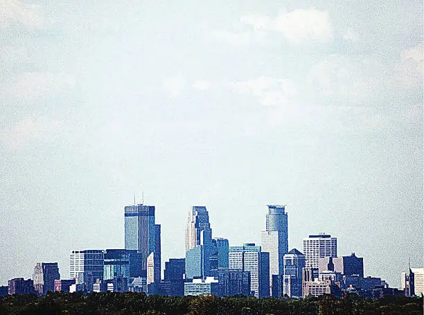 Vector illustration of Minneapolis, Minnesota Skyline