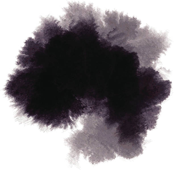 atrament plama - blob splattered ink spray stock illustrations