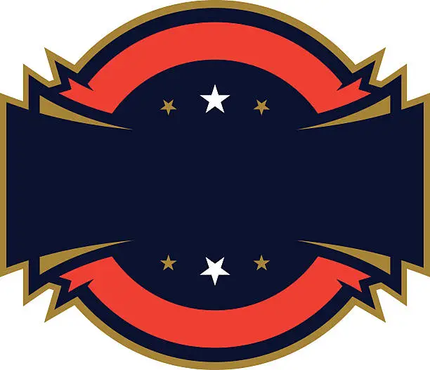 Vector illustration of Star Banner Logo